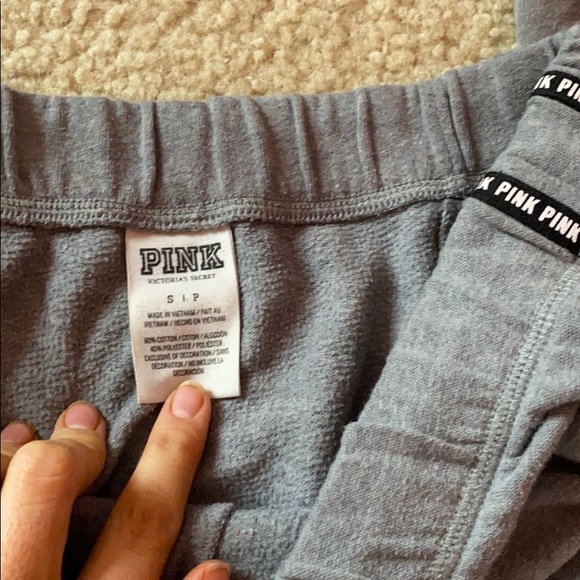 PINK gray sweatpants - Picture 6 of 9